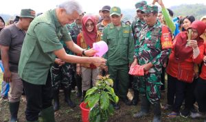 Selamatkan Lahan Kritis, Gubernur Ganjar Pranowo dan Warga Tanam 15 Ribu Pohon